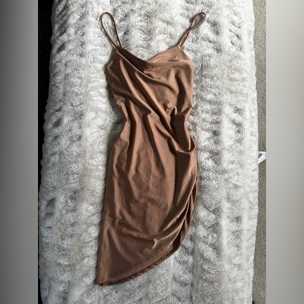 💓 Niñas Brown high low night out dress new